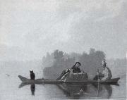 George Caleb Bingham Pelzhandler den Missouri hinunterfahrend china oil painting reproduction